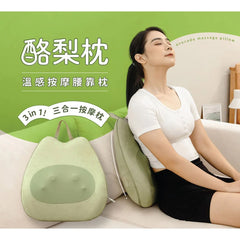 台灣 3ZeBra 酪梨枕溫感按摩腰靠枕 G09-4-1