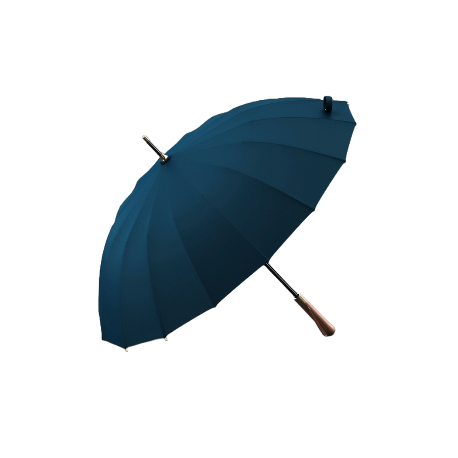 OLYCAT 復古木柄16骨抗風商務自動長雨傘