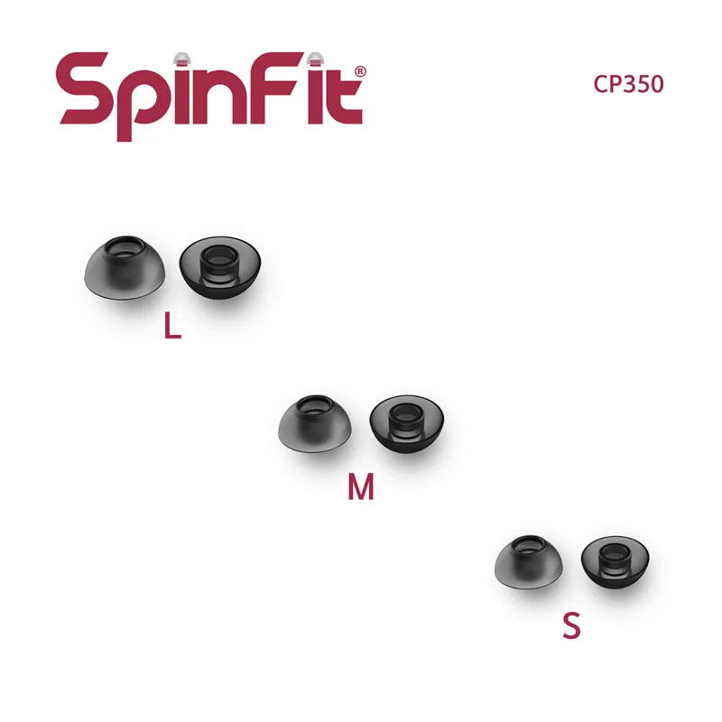 SpinFit CP350 (2對) 專利設計矽膠耳塞 (S/M/L)