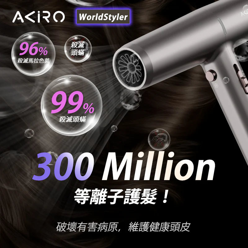 Akiro WorldStyler 全球電壓高速護髮風筒 - 日本/台灣適用