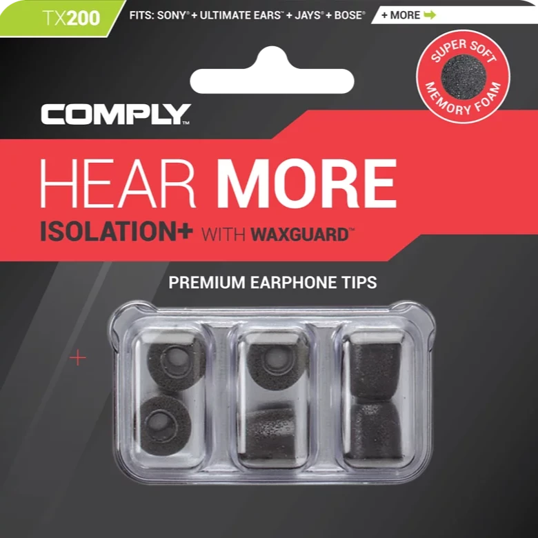 Comply™ Isolation TX-200 入耳式記憶耳綿 (3 Pairs)