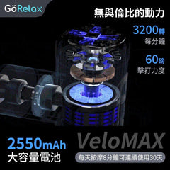 GöRelax VeloMAX 筋膜按摩槍 - 專業 | 強勁 | 運動健將必備